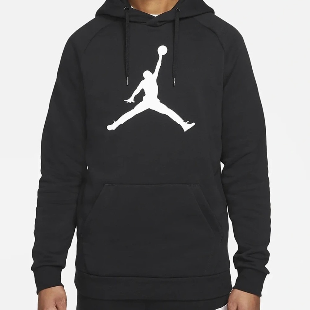 Nike Air Jordan Jumpman Logo Hooded Sweatshirt - Black - Size Large NEW W/TAG